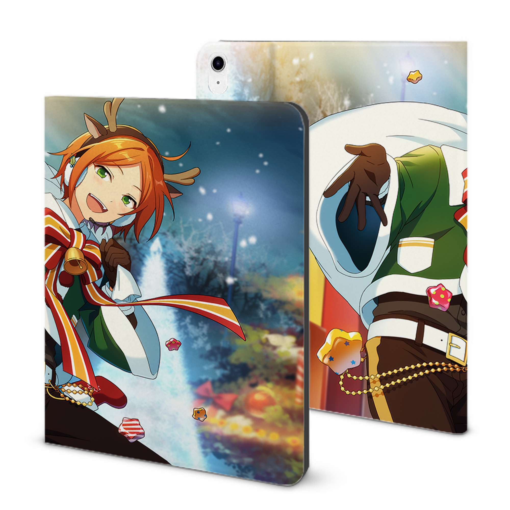 （画像用） あんさんぶるスターズ! Ensemble Stars IPad ケース ブック型 PUレザー TPU 耐衝撃 軽量 薄型 ペン収納なし 全面保護 IPad 各モデル対応